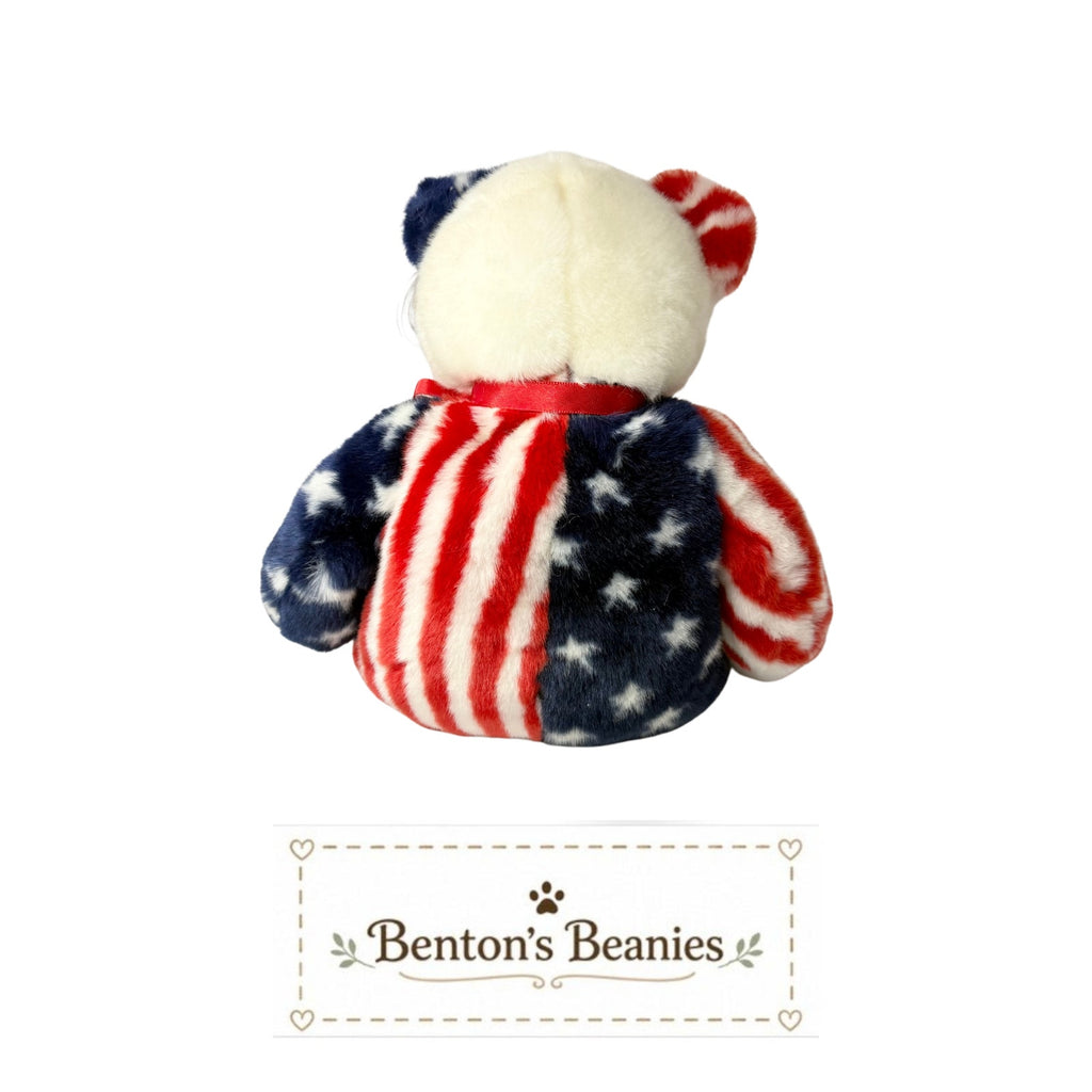 Spangle the Bear TY Beanie Buddies | Mint Heart & Tush Tags