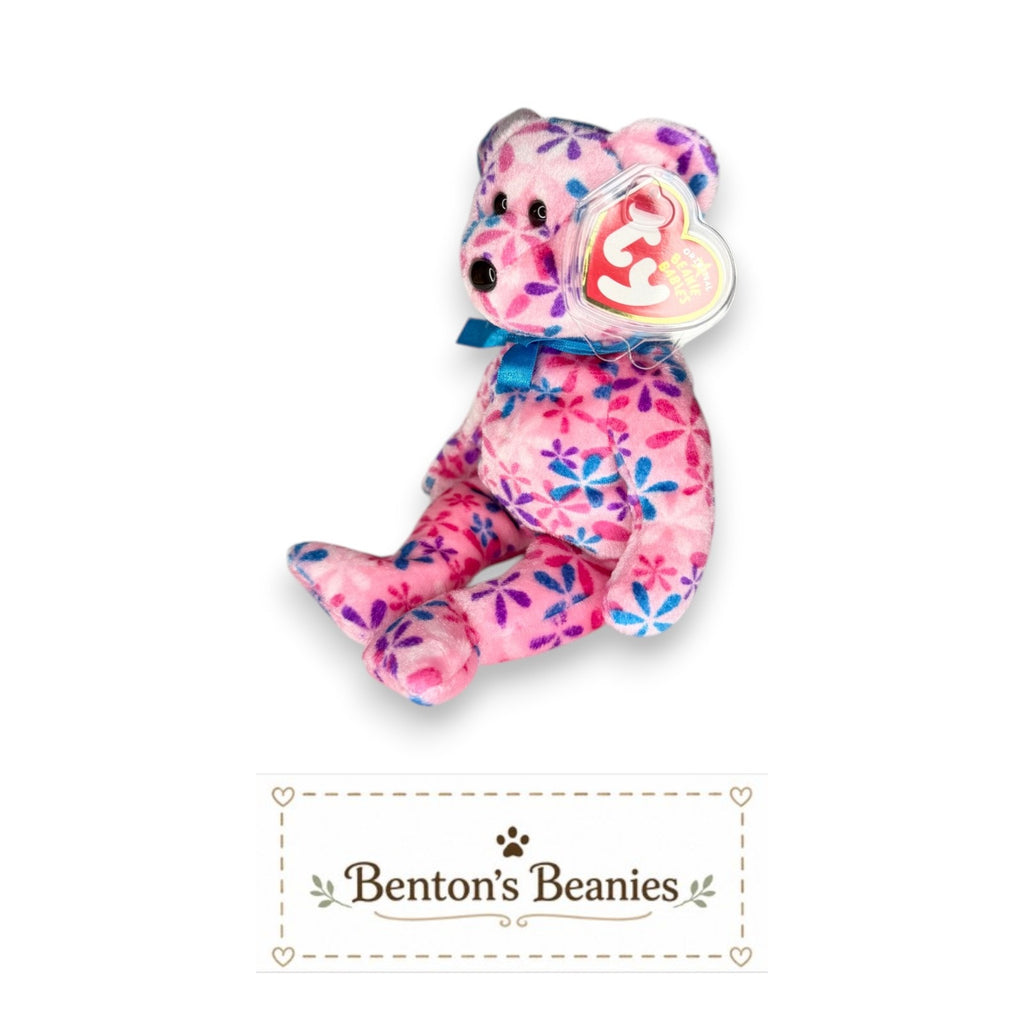 Funky the Bear TY Beanie Baby | Mint Heart & Tush Tag