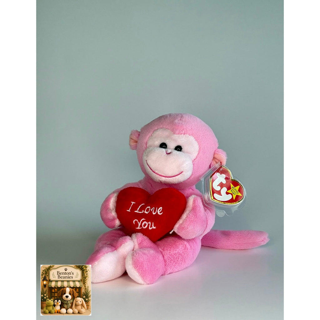 Cherub the Monkey TY Beanie Baby | Mint Heart/Tush Tag NEW