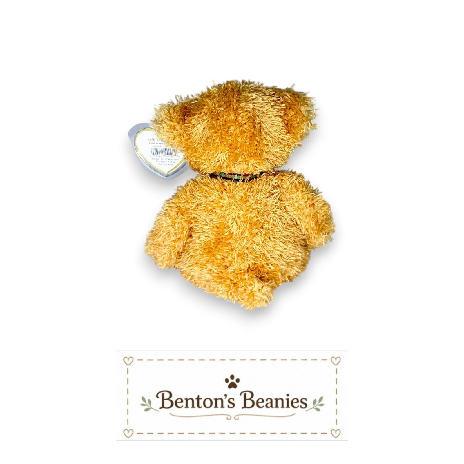 Huntley the Bear TY Beanie Baby | Mint Heart & Tush Tag