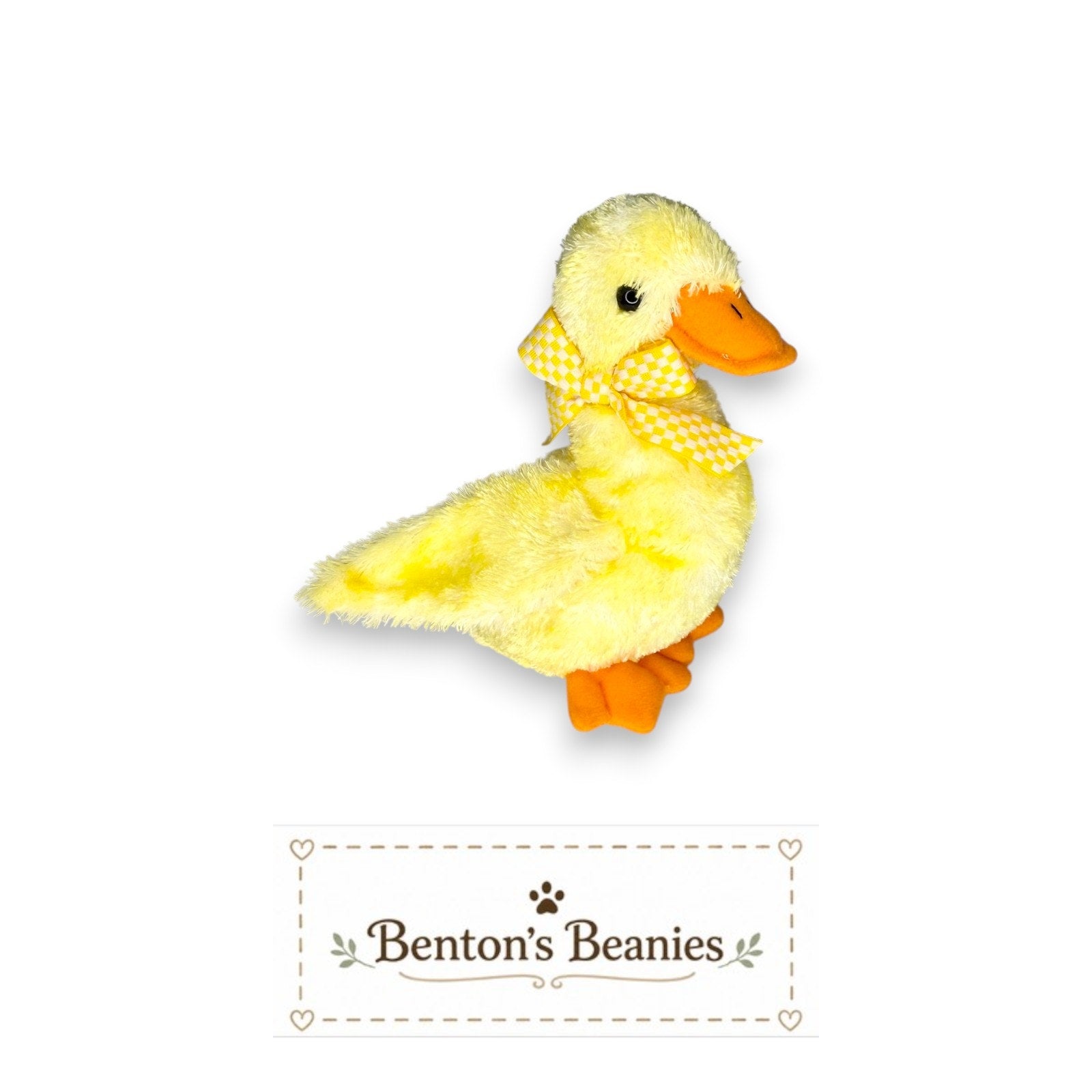 Duck-e the Duck TY Beanie Baby | Mint Heart & Tush Tag