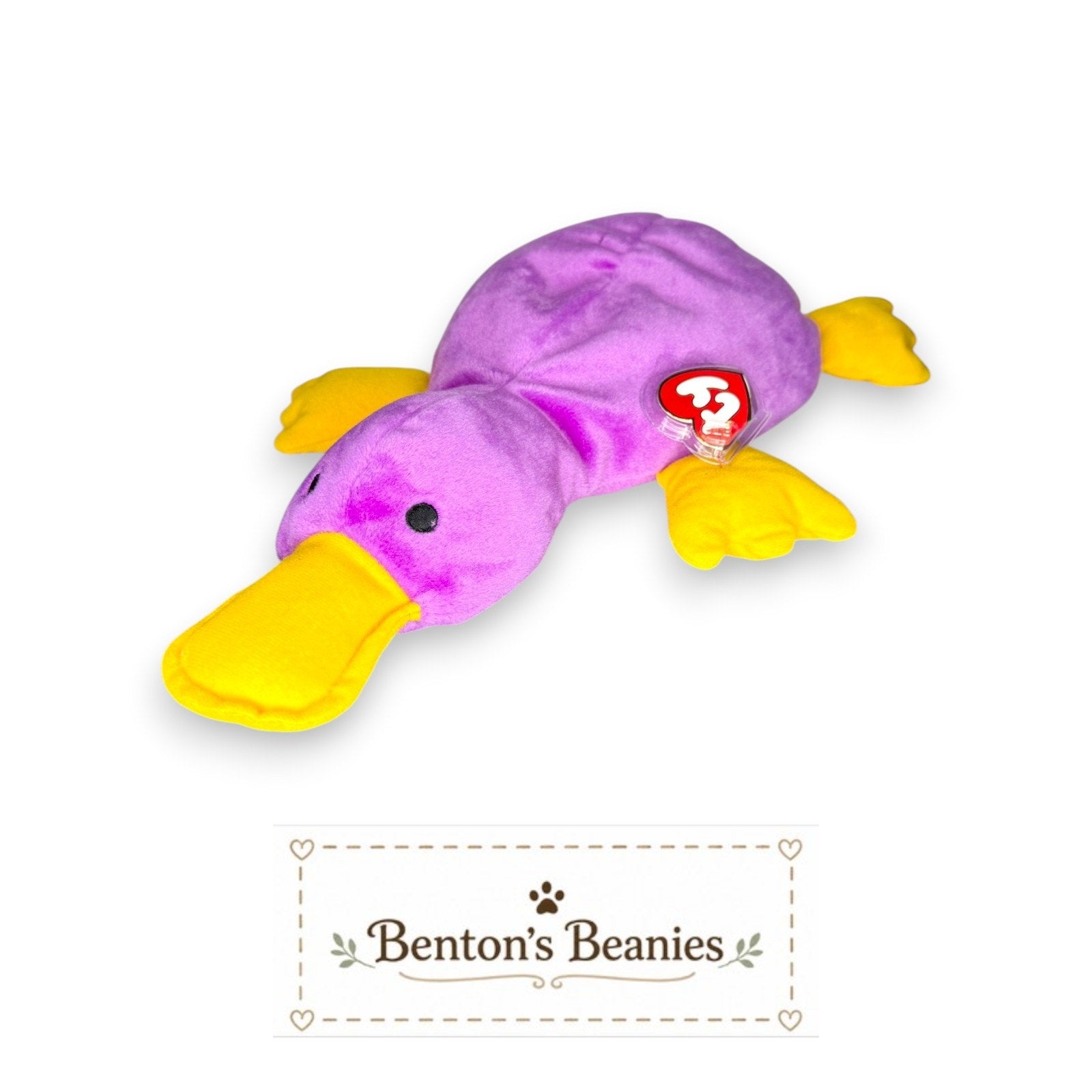 Paddles the Platypus TY Pillow Pal | Mint Heart & Tush Tag