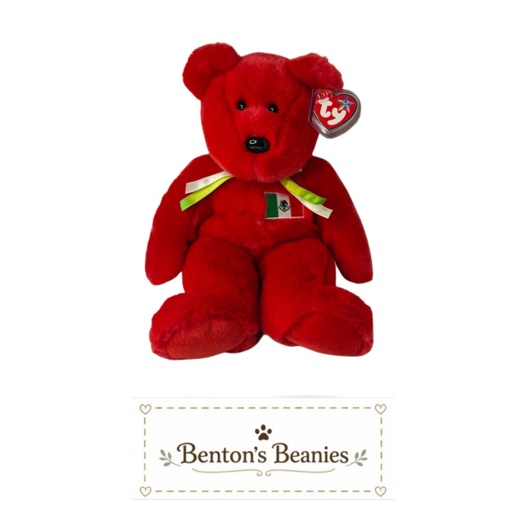 Osito the Bear TY Beanie Buddies | Mint Heart & Tush Tags