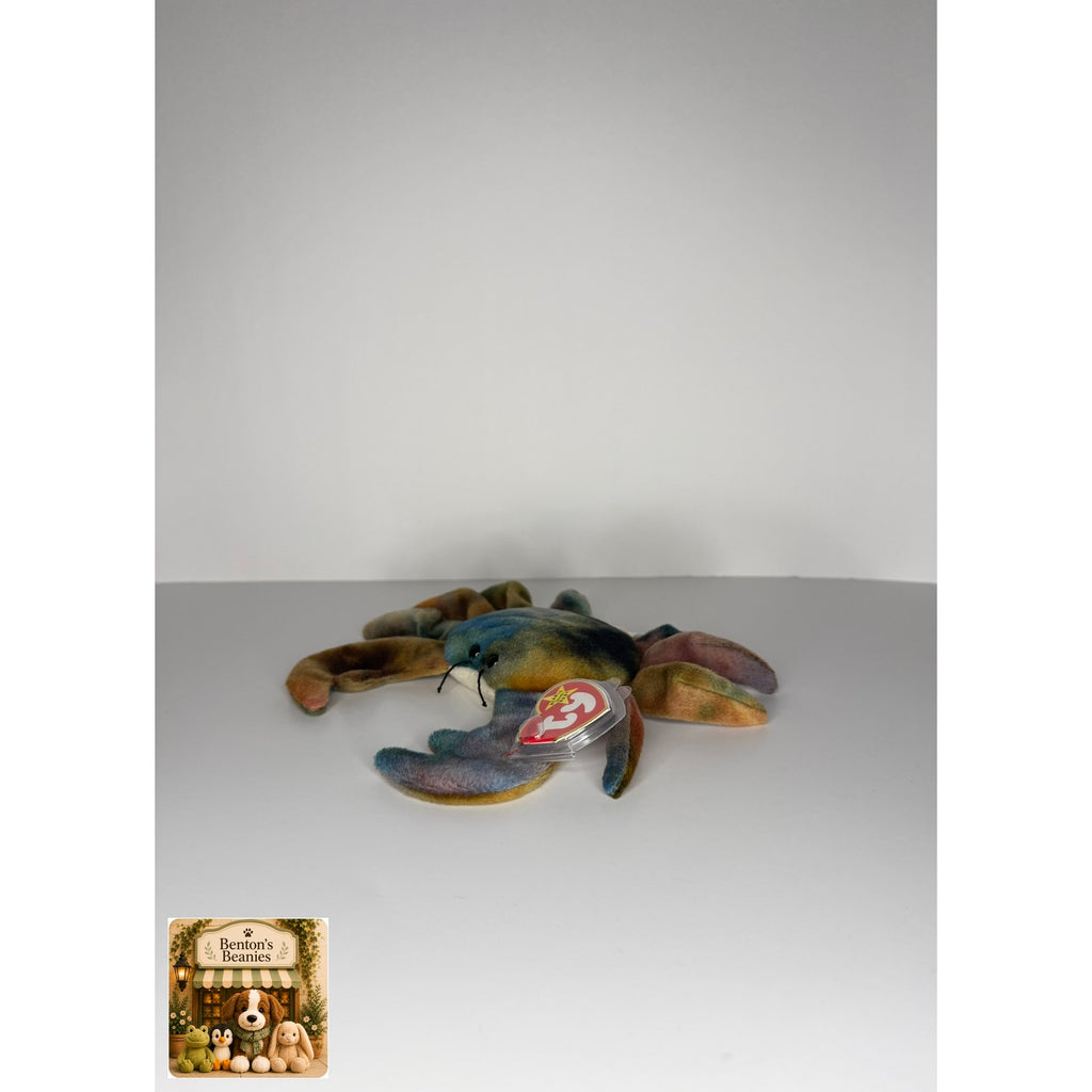 Claude the Crab TY Beanie Baby | Mint Heart & Tush Tag