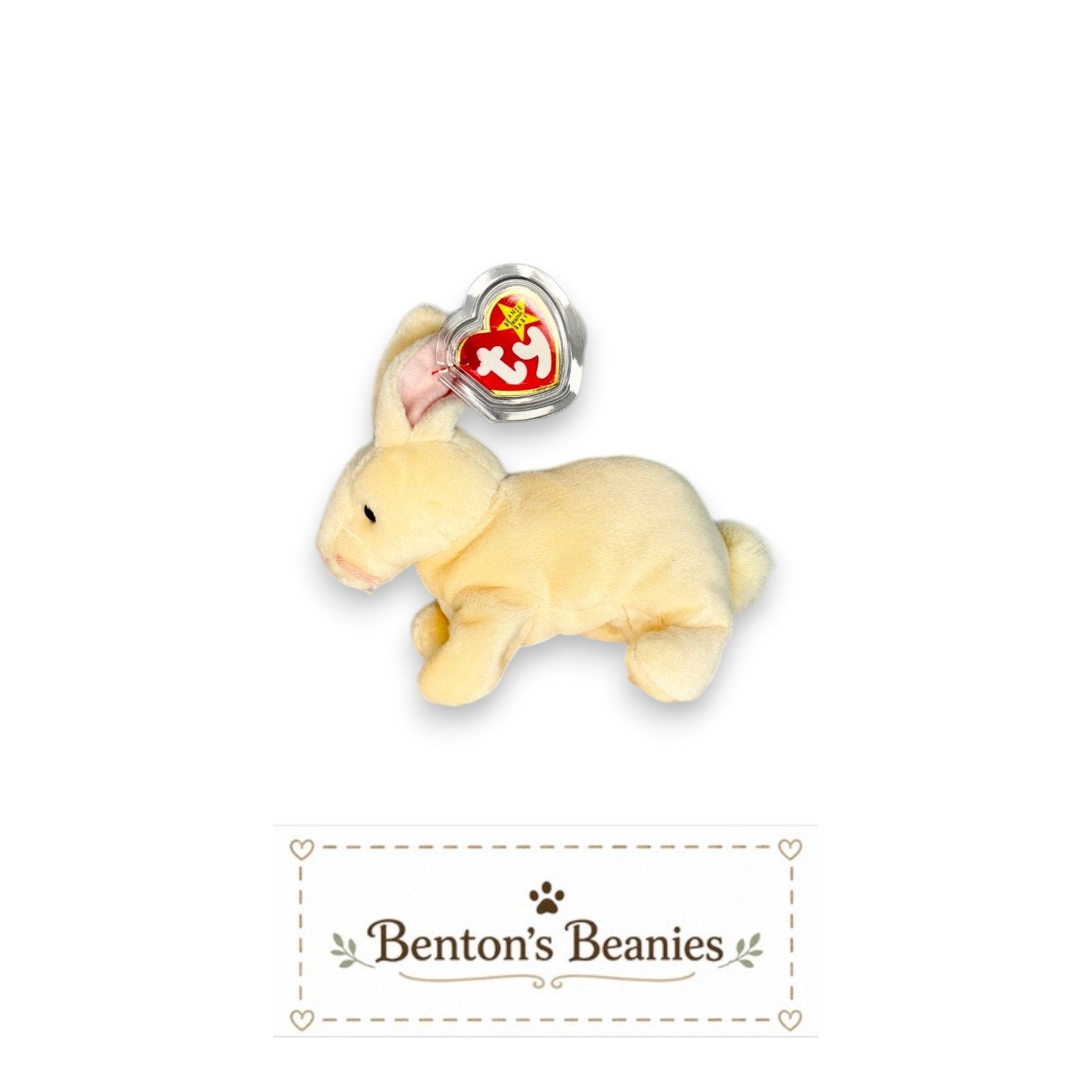 Nibbler the Rabbit TY Beanie Baby | Mint Heart & Tush Tag