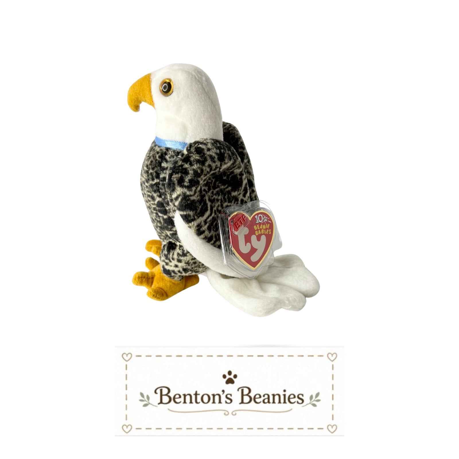 Valor the Eagle TY Beanie Baby | Mint Heart & Tush Tag