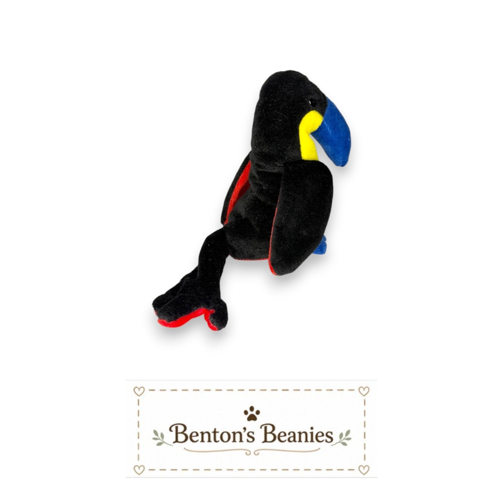 Kiwi the Toucan TY Beanie Baby | Mint Heart & Tush Tag