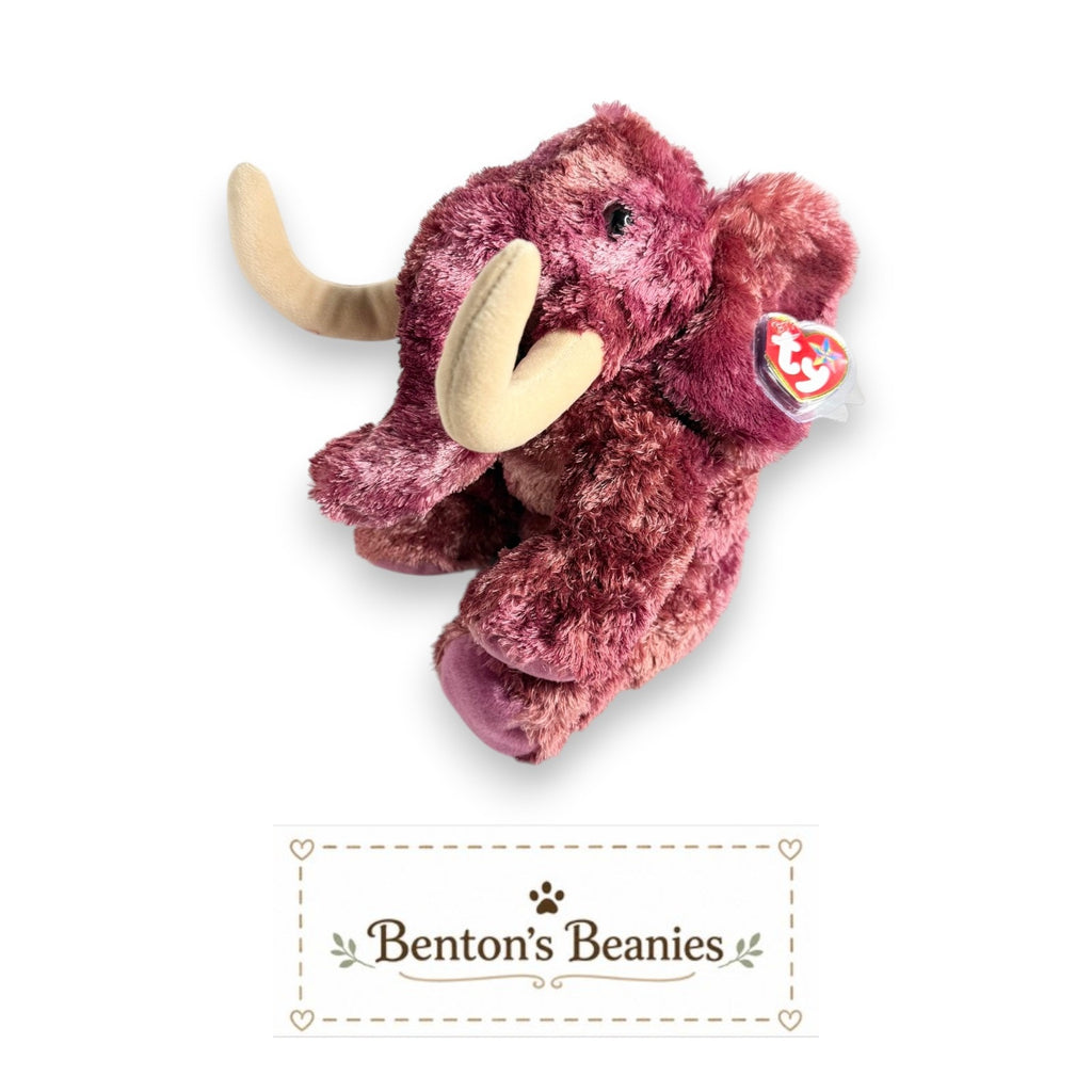 Colosso the Mammoth Beanie Buddies | Mint Heart & Tush Tags