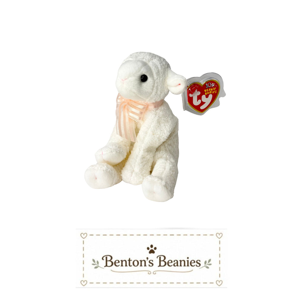 Lullaby the Lamb Pig TY Beanie Baby | Mint Heart & Tush Tag