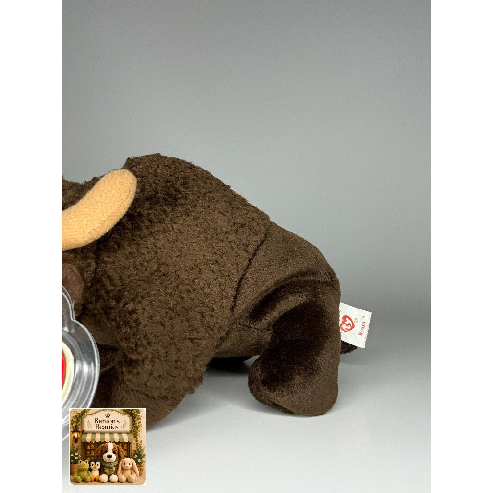 Roam the Buffalo TY Beanie Baby | Mint Heart & Tush Tag