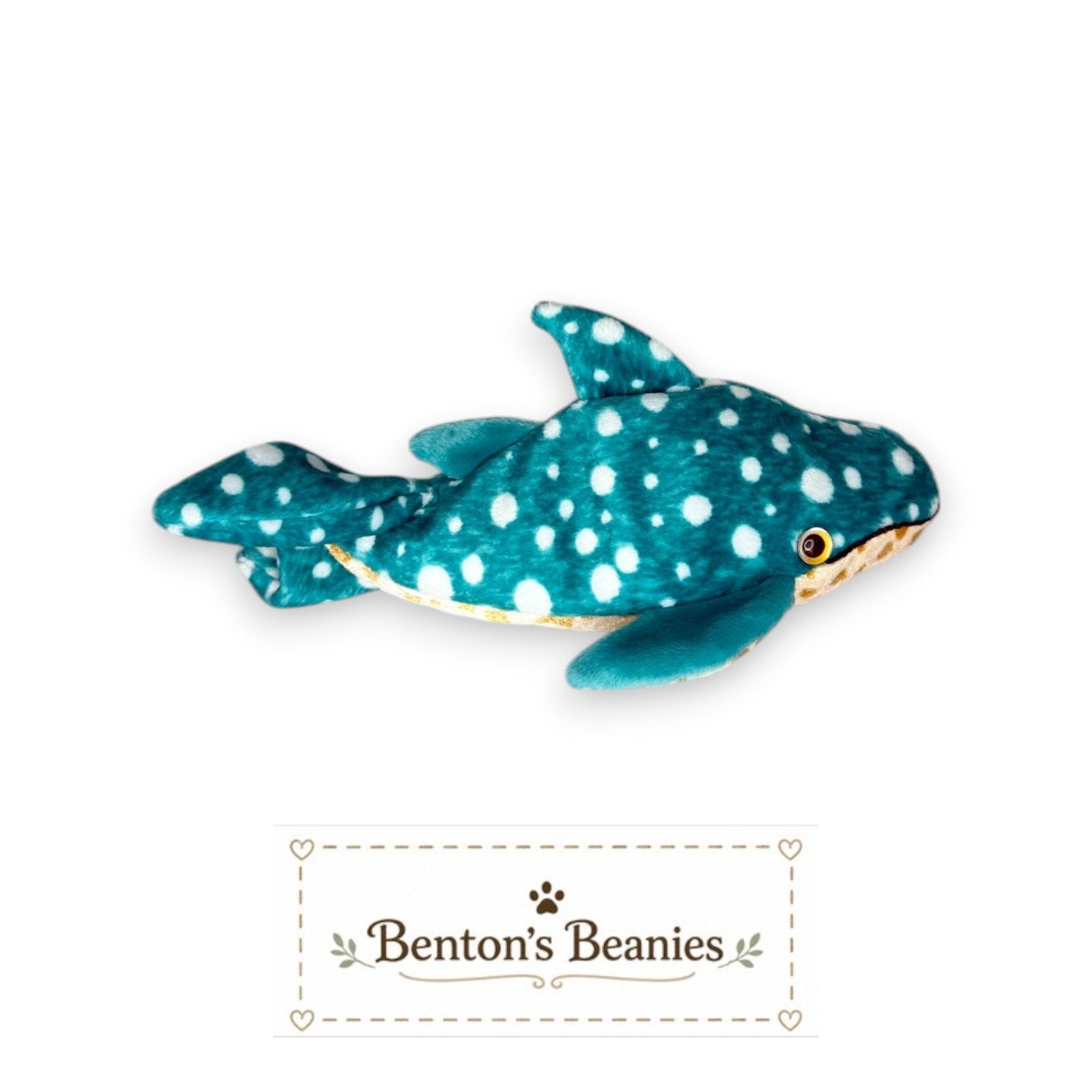 Posedian the Whale Shark TY Beanie Baby | Mint Heart/Tush Tag