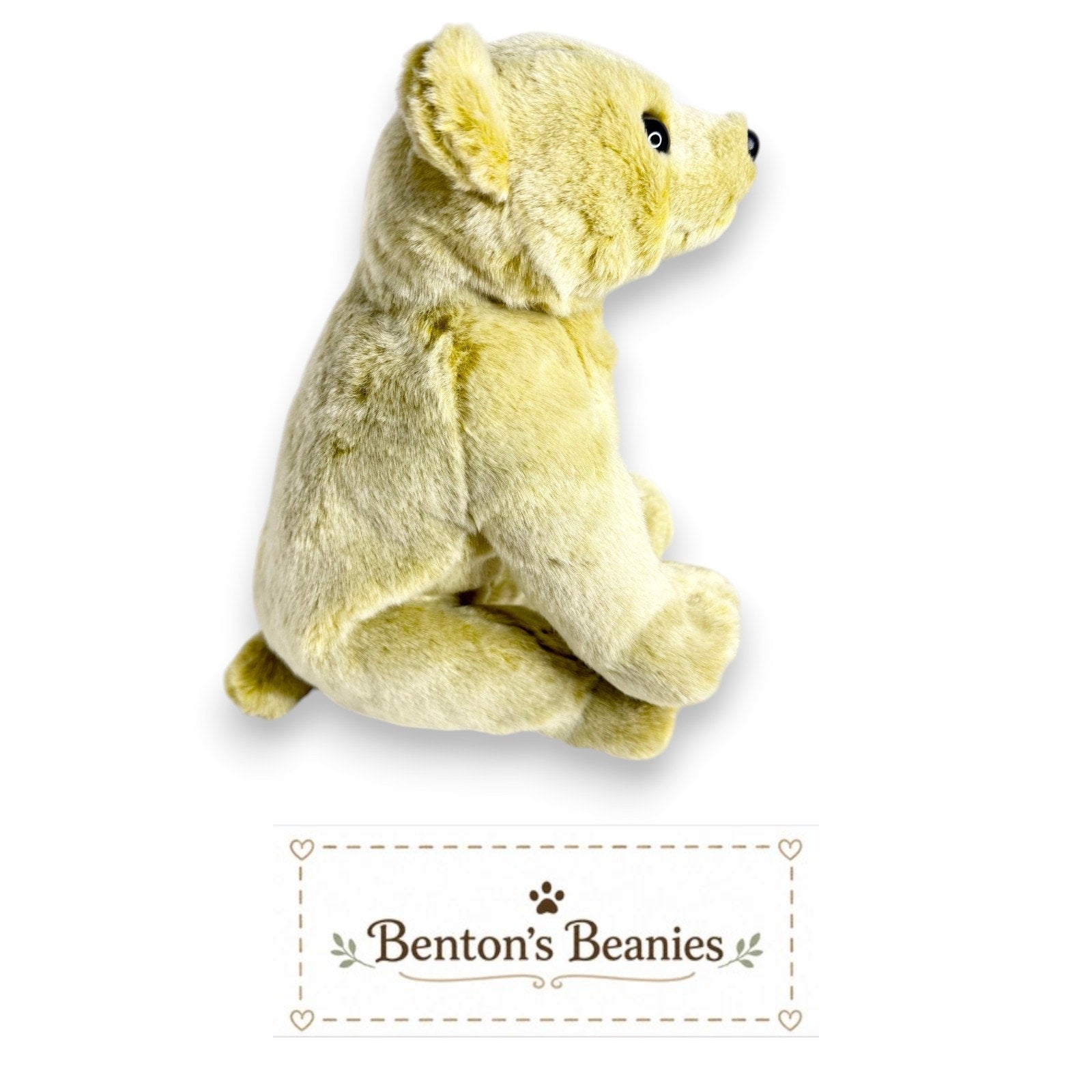 Almond the Bear TY Beanie Buddies | Mint Heart & Tush Tags