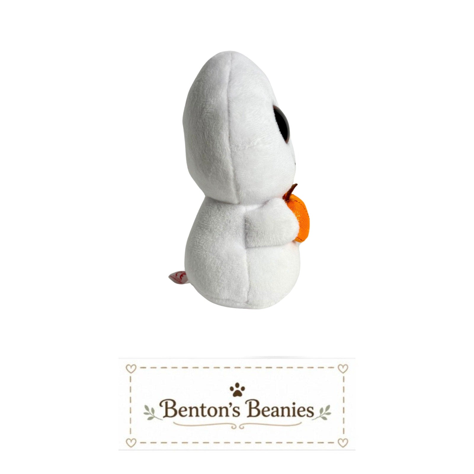 Scream the Ghost TY Beanie Boo | Mint Heart Tags