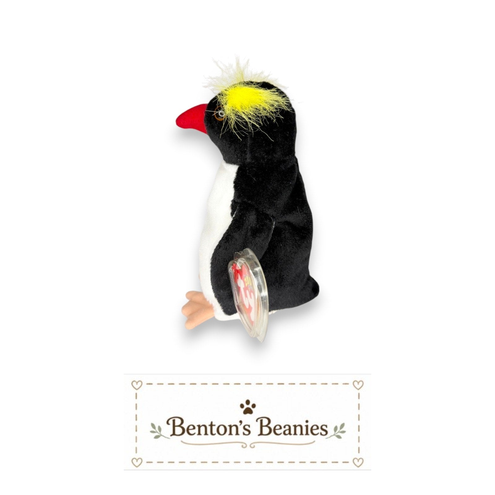 Frigid the Penguin TY Beanie Baby | Mint Heart & Tush Tag