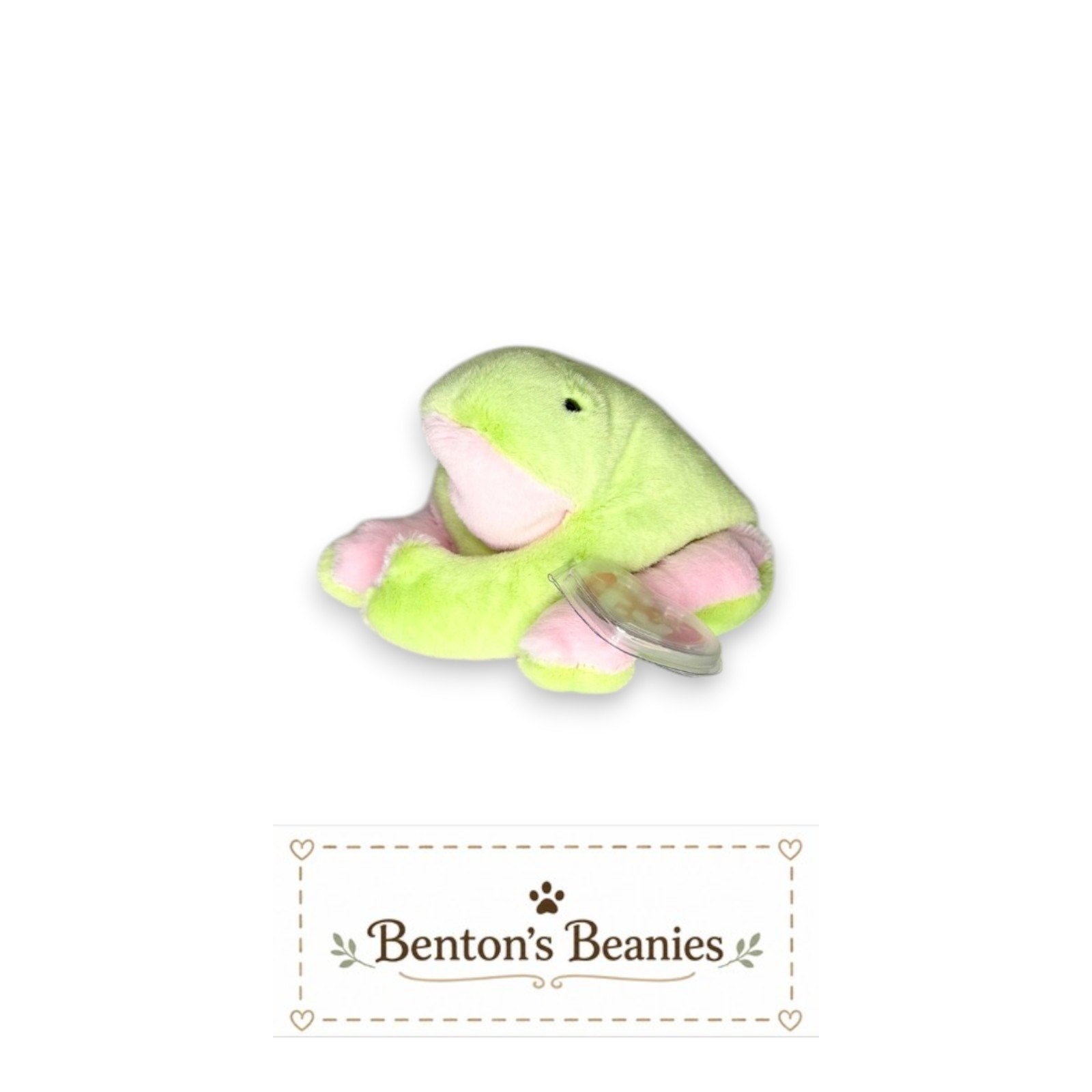 Legs II the Frog TY Beanie Baby | Mint Heart & Tush Tag