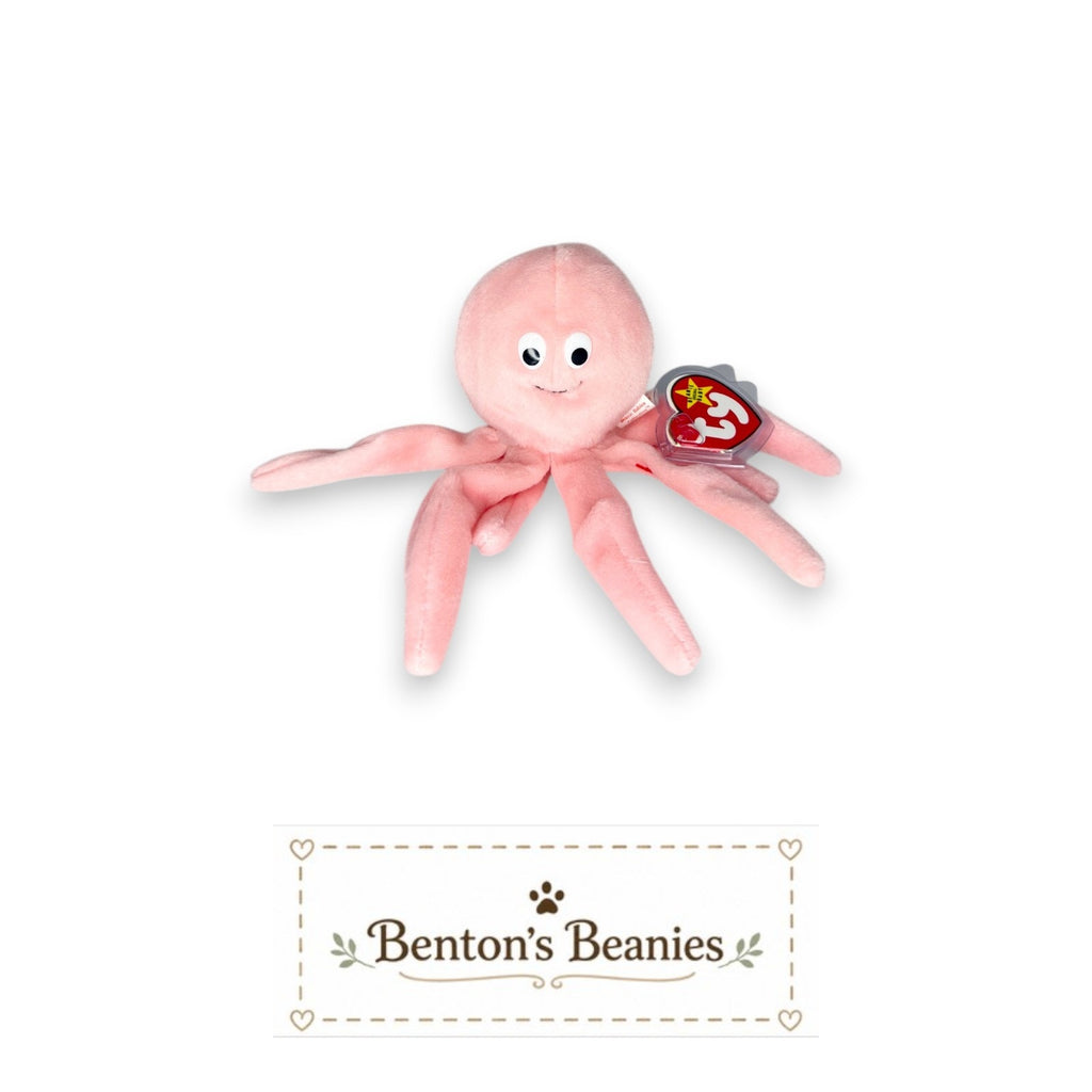 Inky the Octopus TY Beanie Baby | Mint Heart/Tush Tag