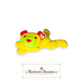Huggy the Yellow Bear TY Pillow Pal | Mint Heart & Tush Tag