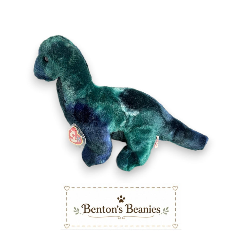 Bronty the Dinosaur TY Beanie Buddies | Mint Heart Tush Tags