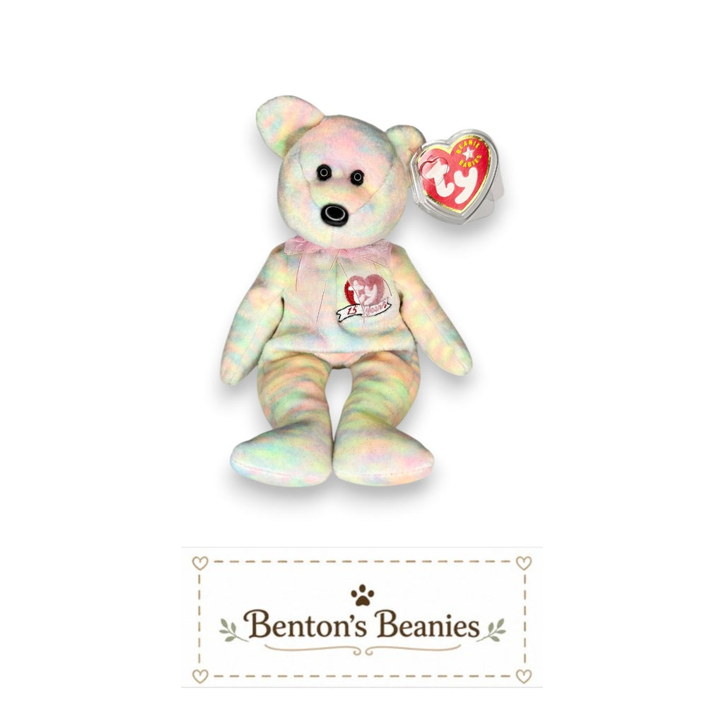 Celebrate the Bear TY Beanie Baby | Mint Heart & Tush Tag