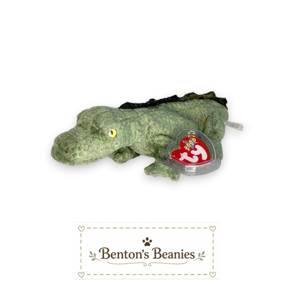Swampy the Alligator TY Beanie Baby | Mint Heart & Tush Tag