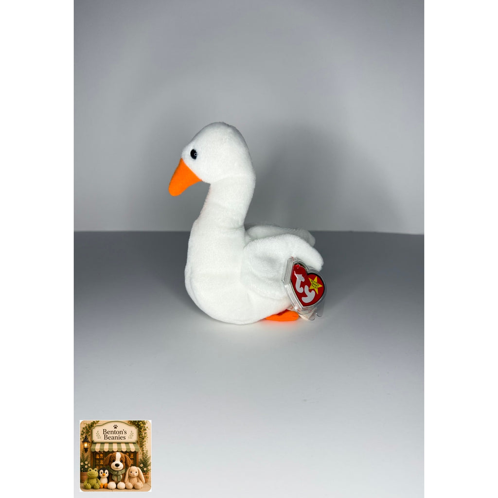 Gracie the Swan TY Beanie Baby | Mint Heart & Tush Tag