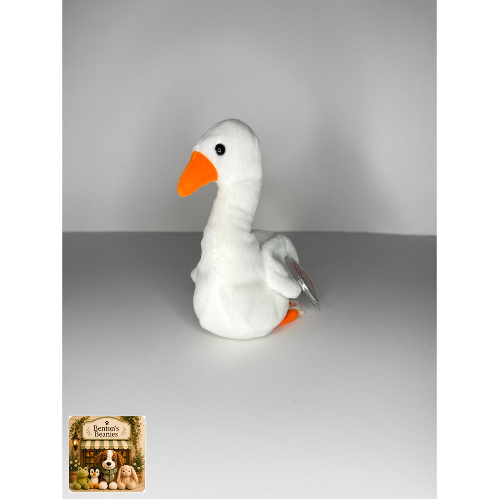 Gracie the Swan TY Beanie Baby | Mint Heart & Tush Tag