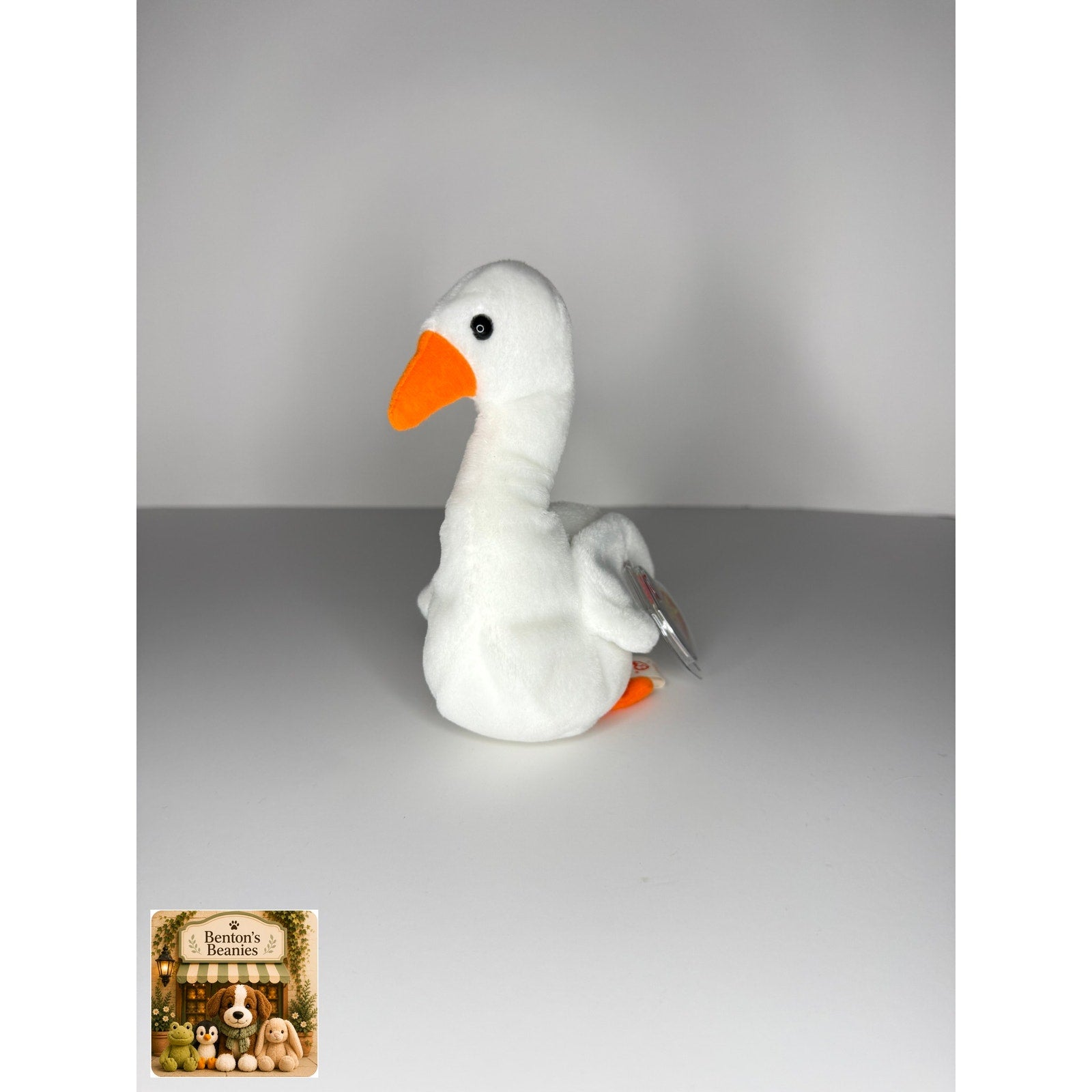 Gracie the Swan TY Beanie Baby | Mint Heart & Tush Tag