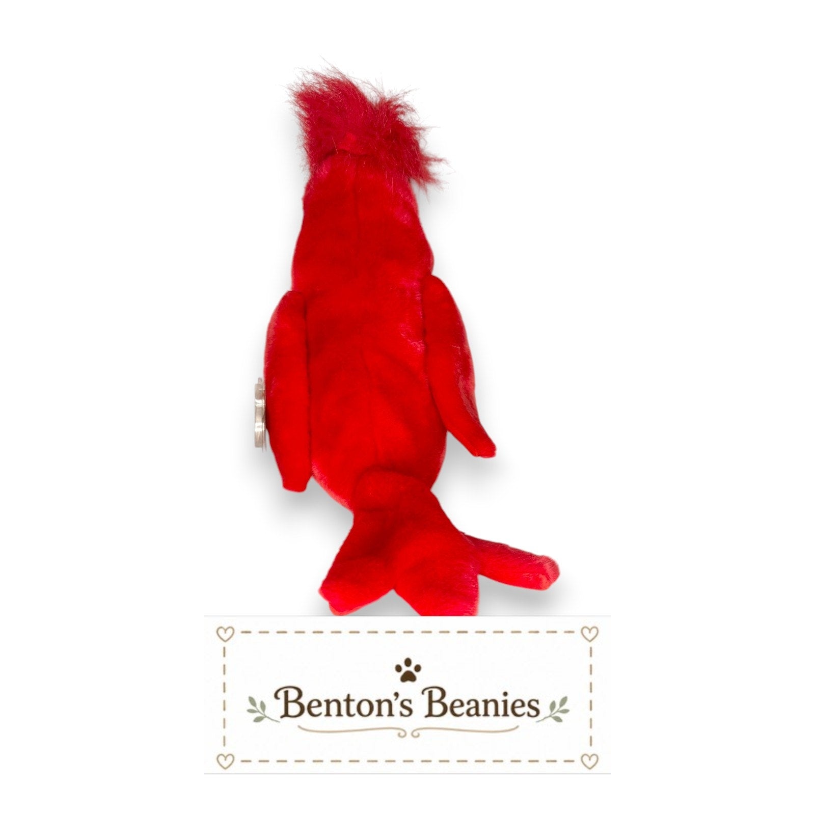 Mac the Cardinal TY Beanie Buddies | GOOD Heart & Tush Tag