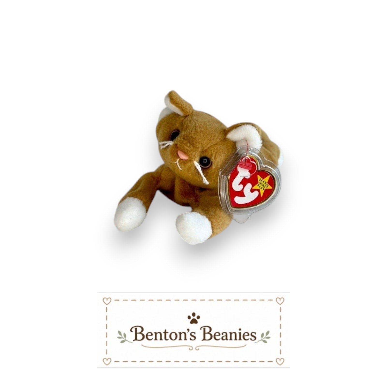 Nip the Cat TY Beanie Baby | Mint Heart & Tush Tags