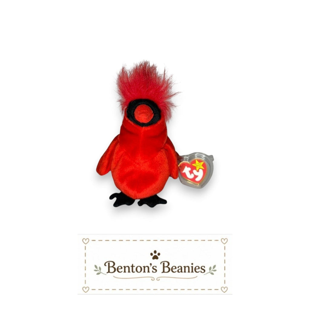 Mac the Cardinal TY Beanie Baby | Mint Heart & Tush Tag