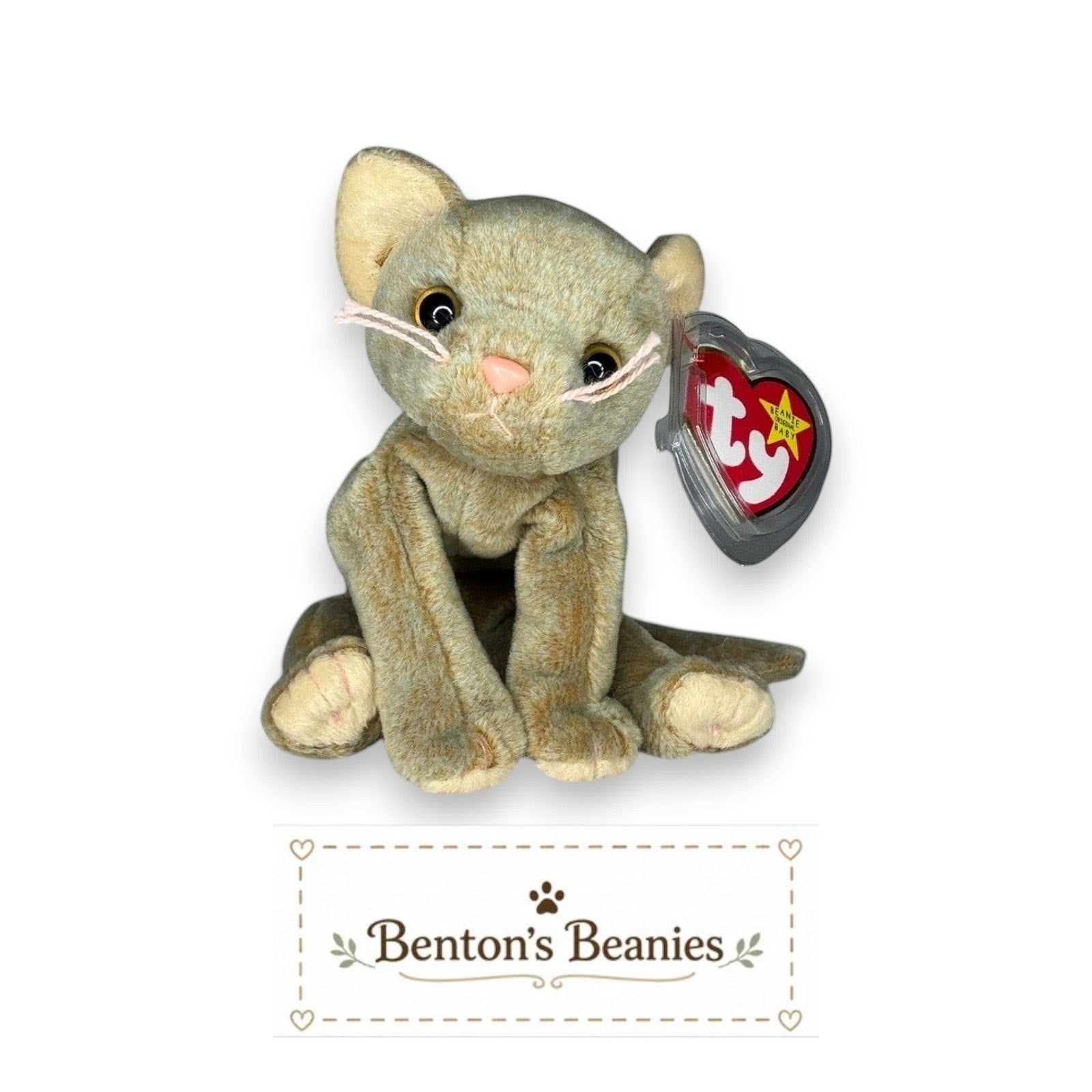 Scat the Cat TY Beanie Baby | Mint Heart & Tush Tag