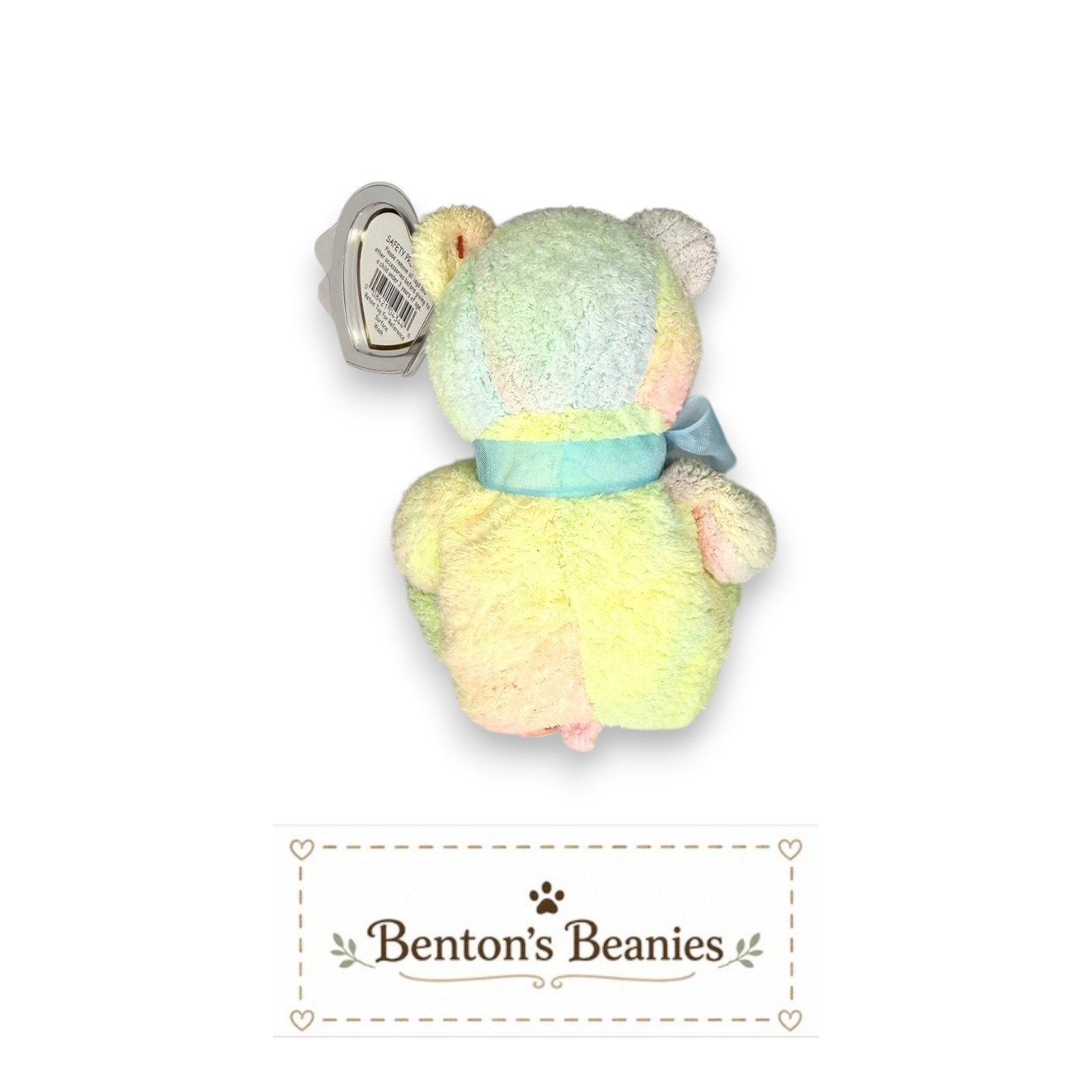 Mellow the Bear TY Beanie Baby | Mint Heart/Tush Tag