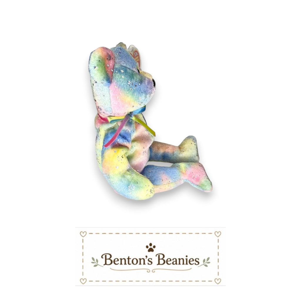 Clubby VI Rainbow TY Beanie Baby | Mint Heart & Tush Tag