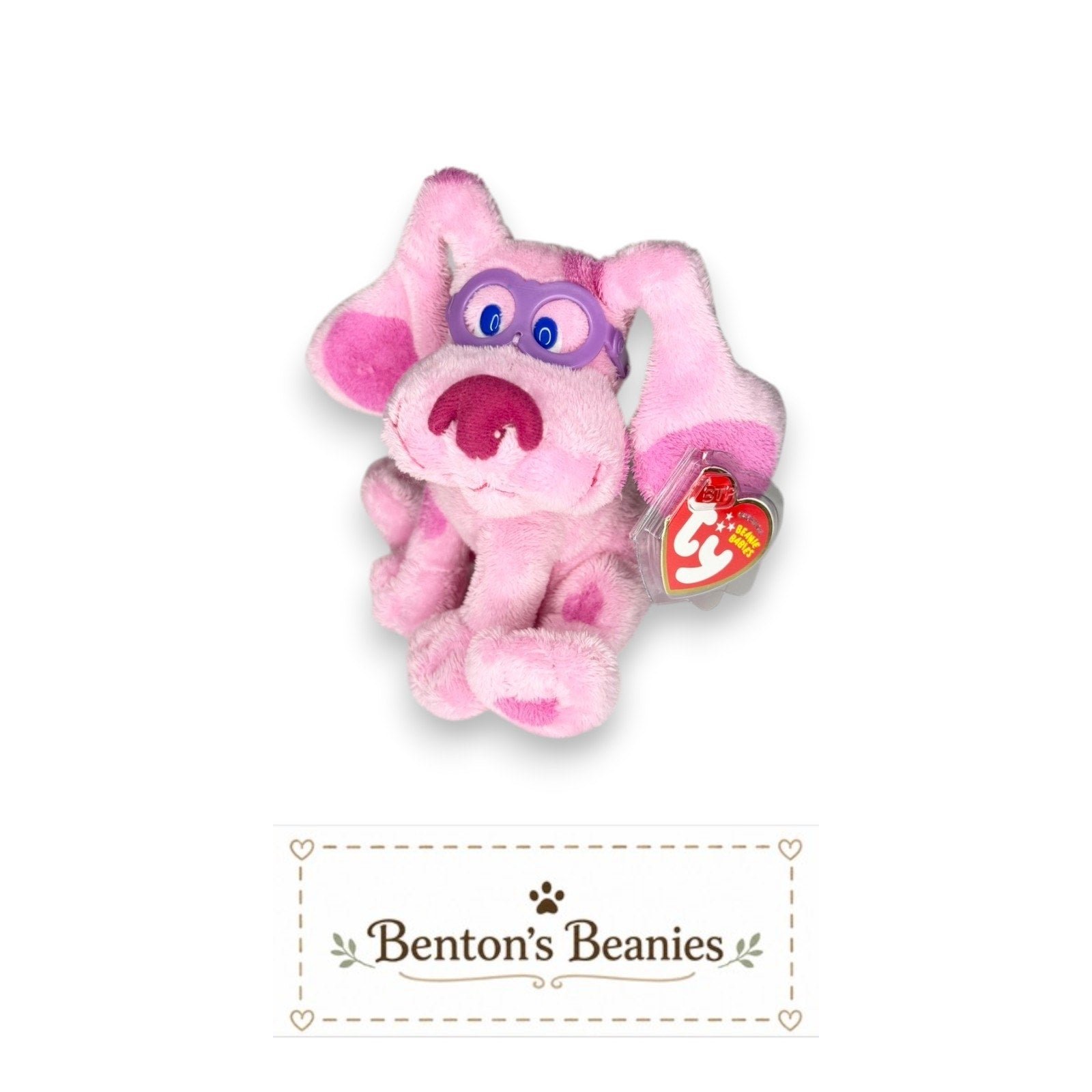 Magenta | Blue's Clues TY Beanie Baby | Mint Heart/Tush Tag