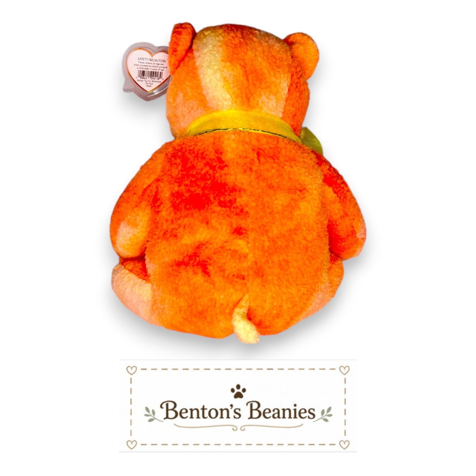 Tangerine the Orange Bear TY Beanie Buddies | Mint Tags
