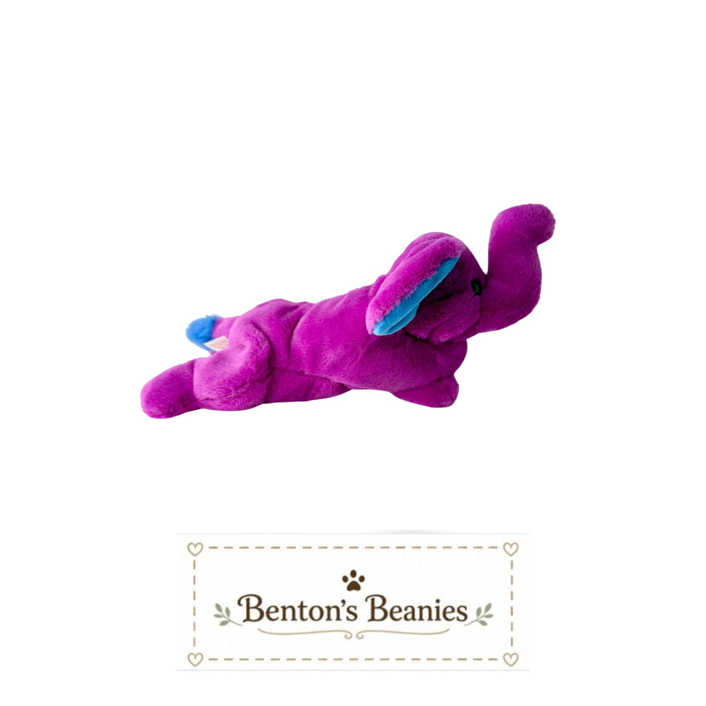 Peanut II the Elephant TY Beanie Baby | Mint Heart Tush Tag