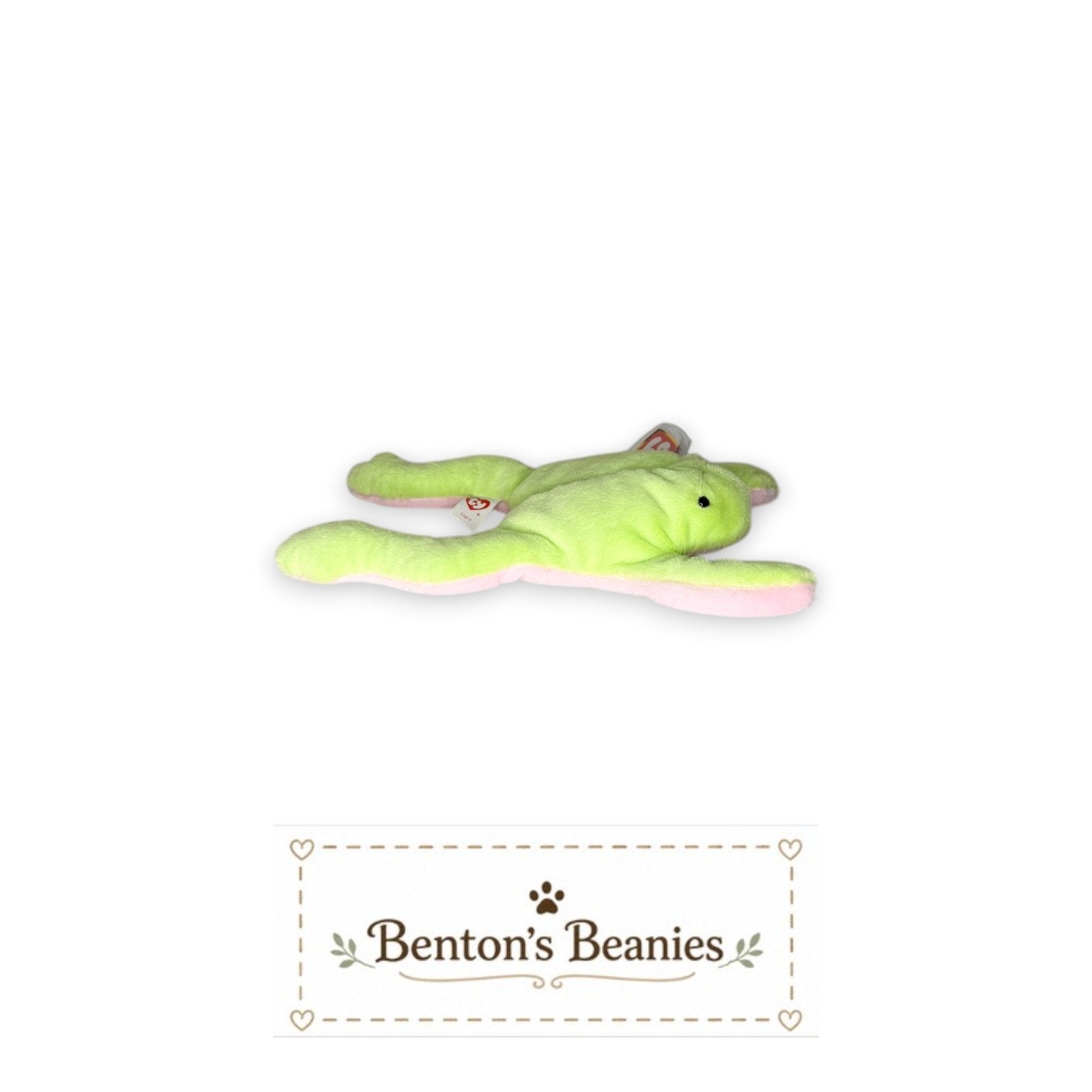 Legs II the Frog TY Beanie Baby | Mint Heart & Tush Tag
