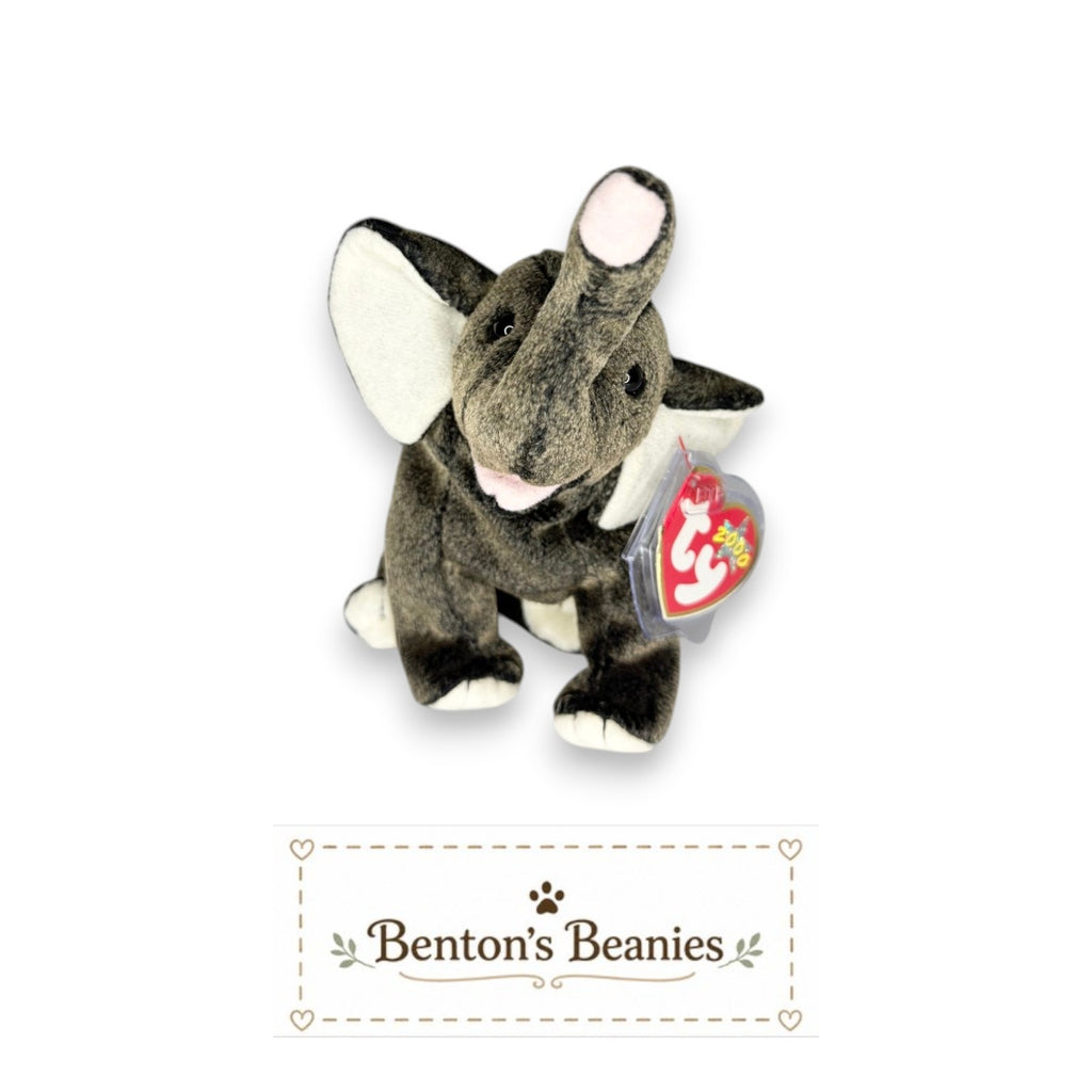 Trumpet the Elephant TY Beanie Baby | Mint Heart & Tush Tag