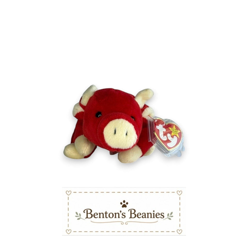Snort the Bull TY Beanie Baby | Mint Heart & Tush Tag