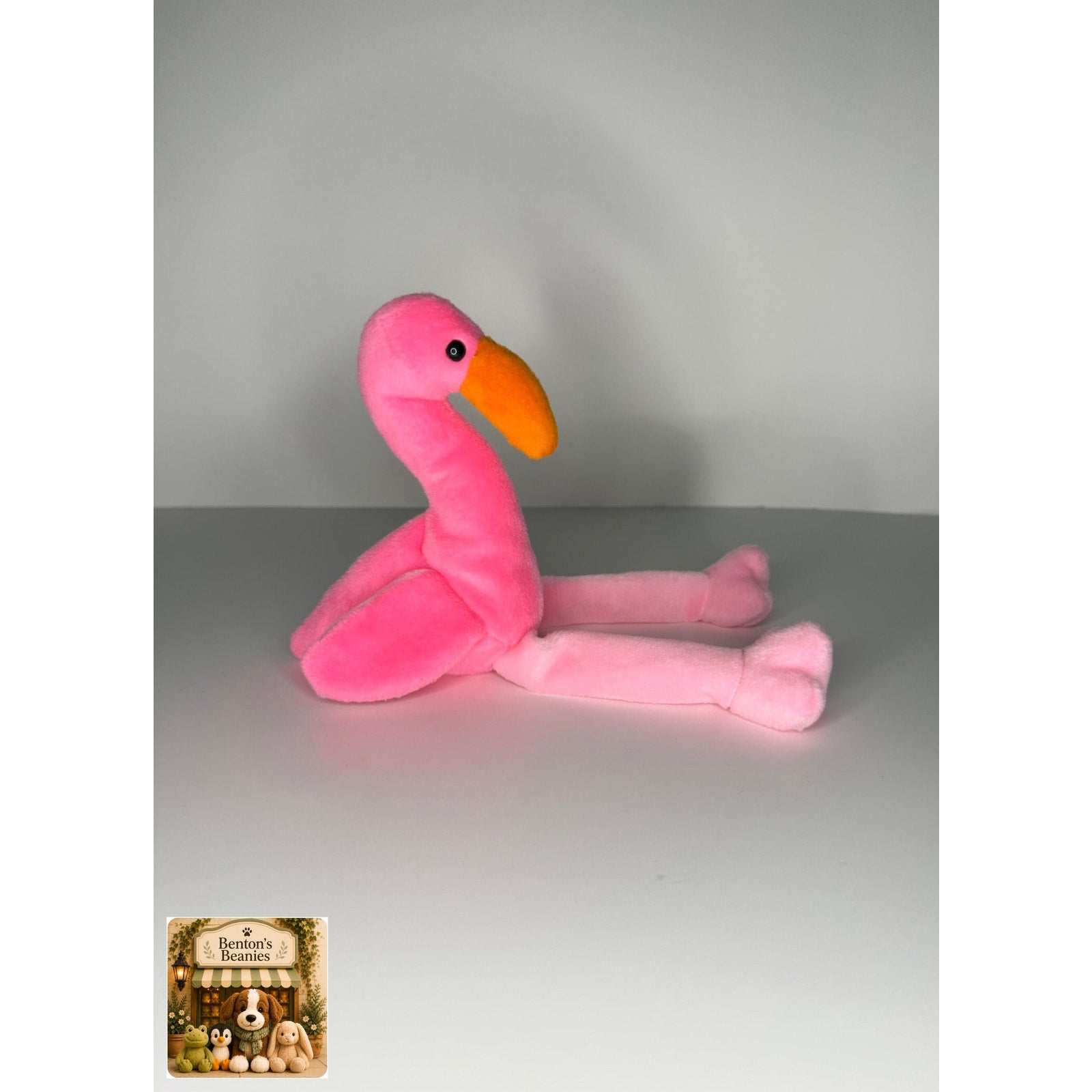 Pinky the Flamingo TY Beanie Baby | Mint Heart & Tush Tags