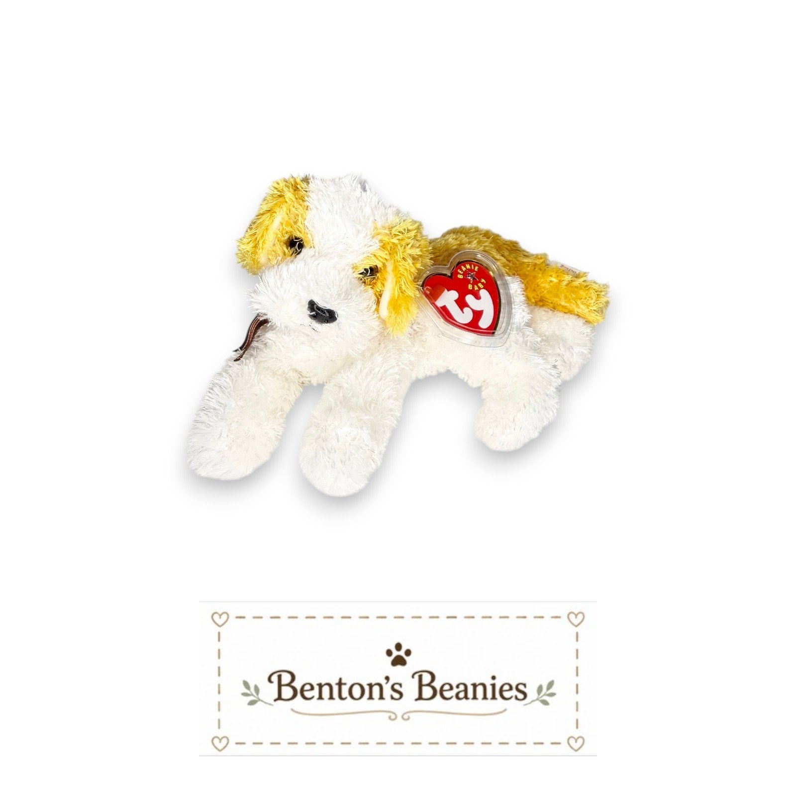 Darling the Dog TY Beanie Baby | Mint Heart & Tush Tag