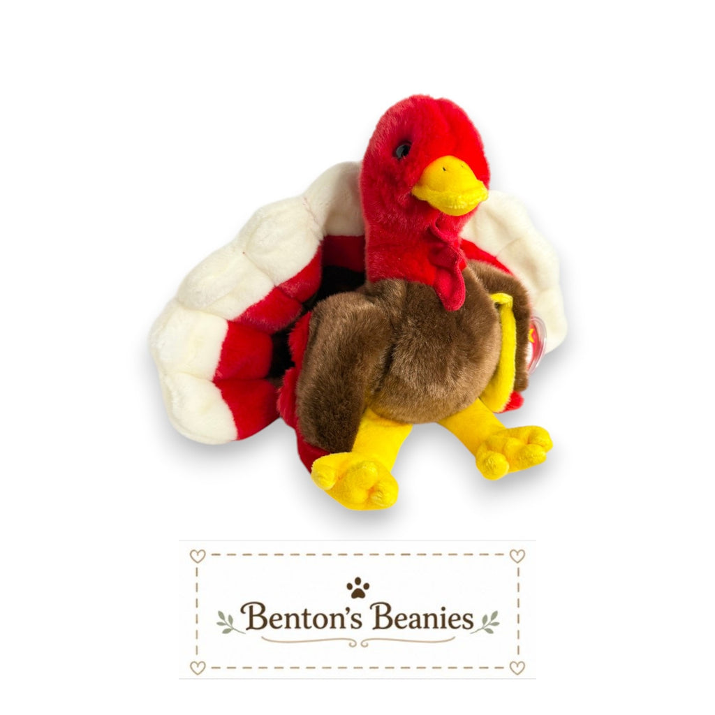 Gobbles the Turkey TY Beanie Buddies | Mint Heart Tush Tags