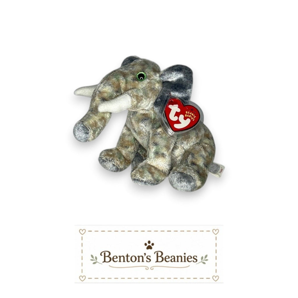 Pounds the Elephant TY Beanie Baby | Mint Heart & Tush Tag