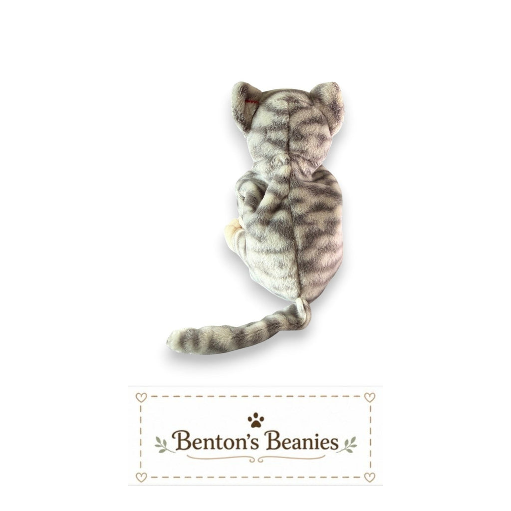 Silver the Cat TY Beanie Baby | Mint Heart & Tush Tag