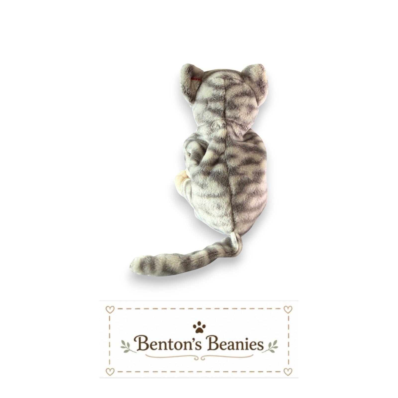 Silver the Cat TY Beanie Baby | Mint Heart & Tush Tag