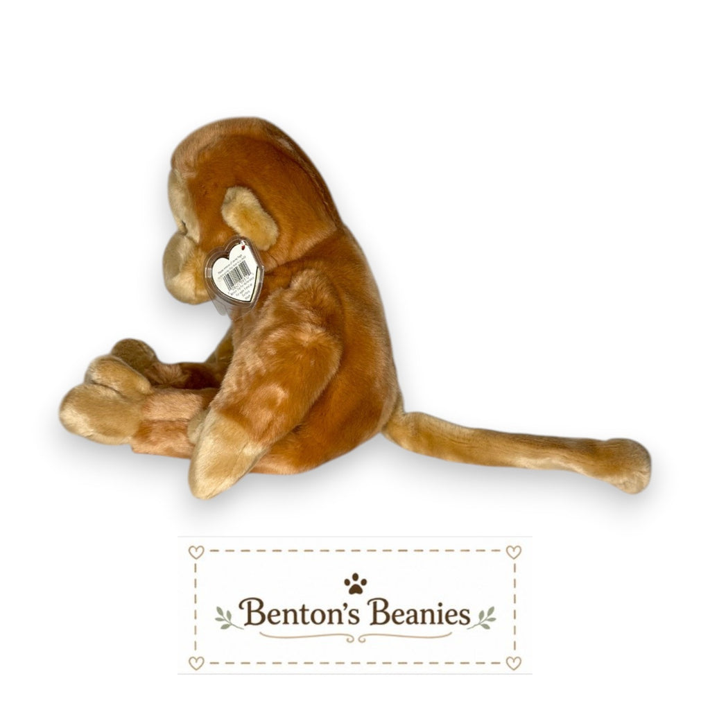 Bongo the Monkey TY Beanie Buddies | Mint Heart & Tush Tags
