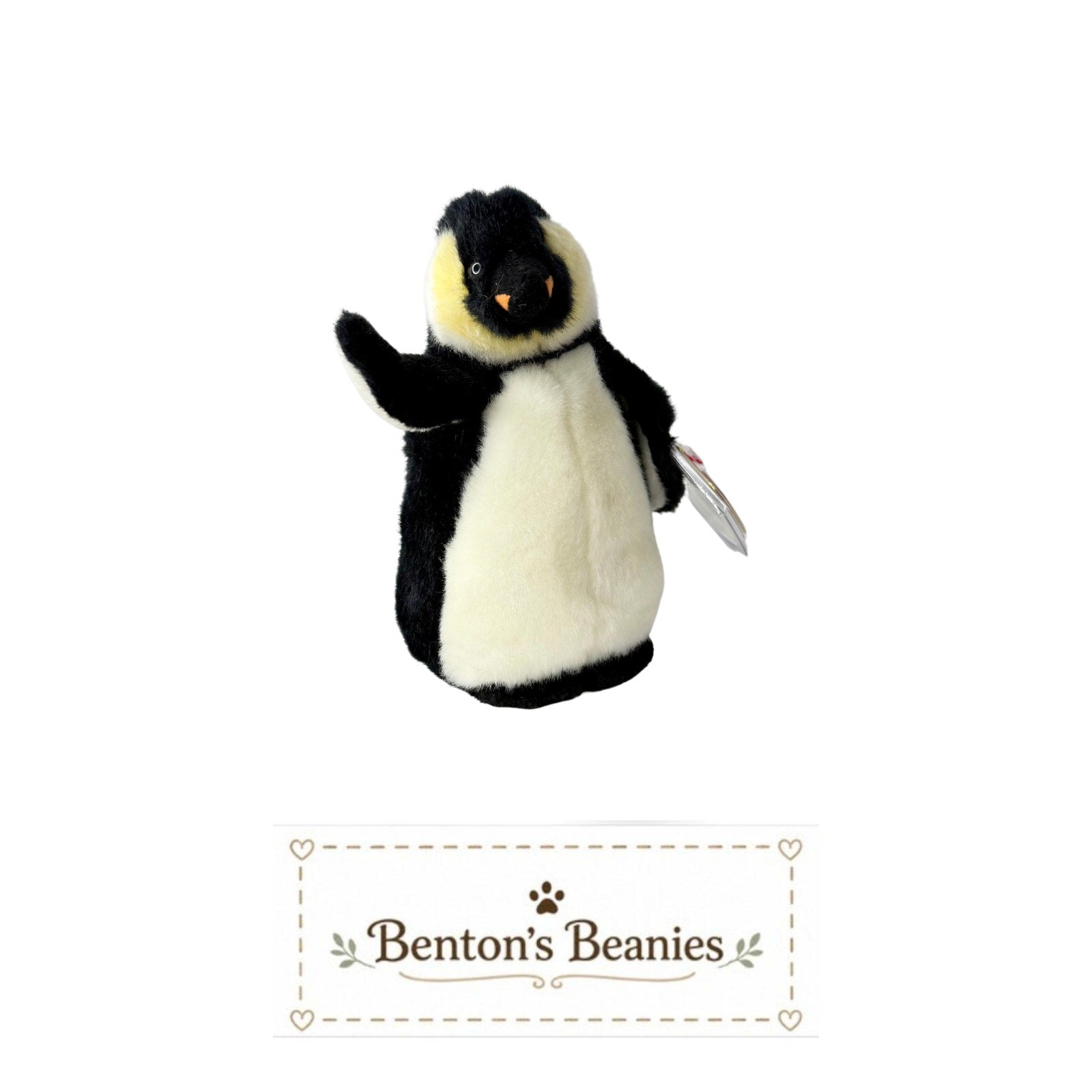 Admiral the Penguin TY Beanie Baby | Mint Heart & Tush Tag