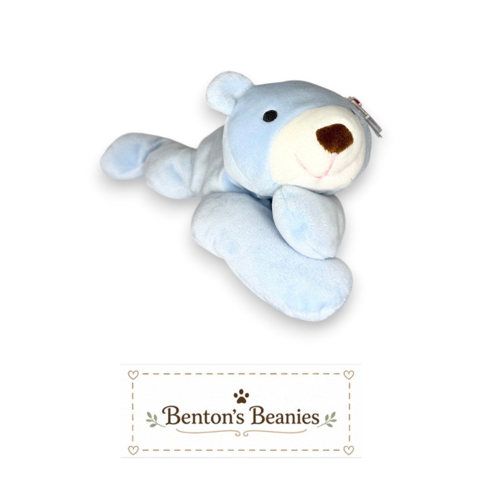 Huggy the Bear TY Pillow Pal | Mint Heart & Tush Tags