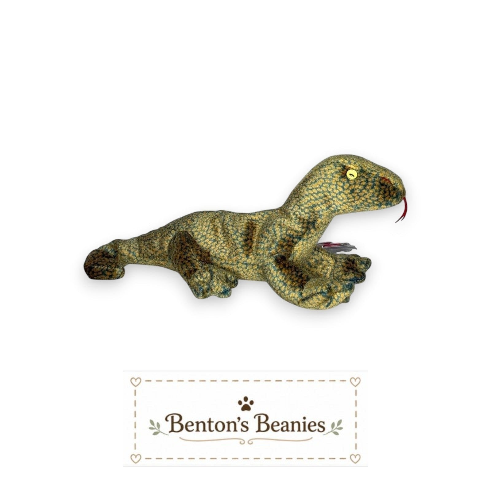 Scaly the Lizard TY Beanie Baby | Mint Heart & Tush Tag