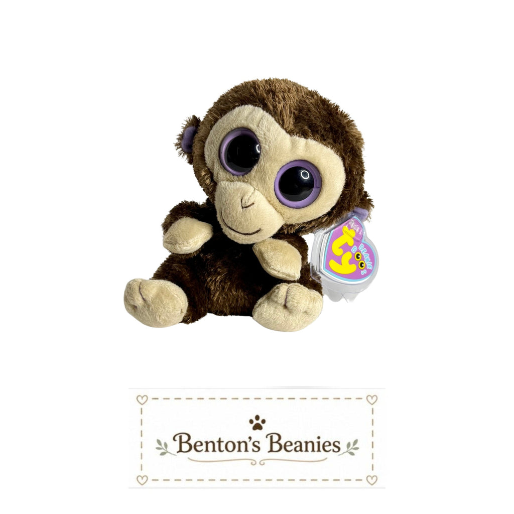 Coconut the Monkey 1st Gen TY Beanie Boo | Mint Heart Tags